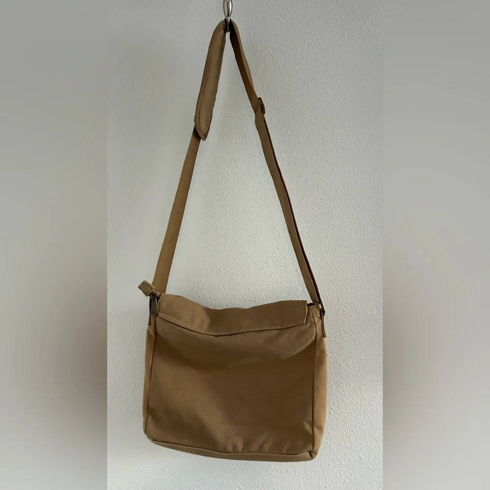 Adventure Club Tan Canvas Messenger Bag